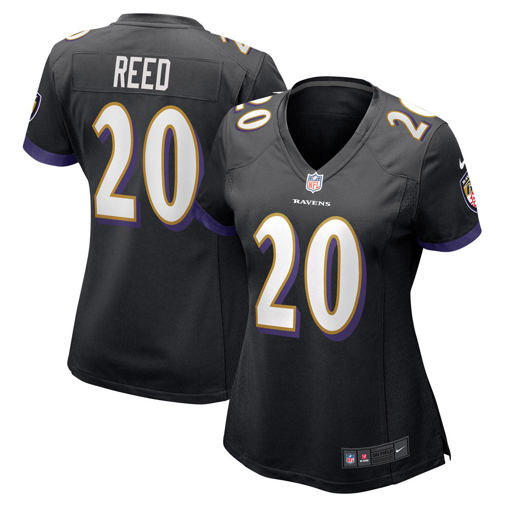 Women's Baltimore Ravens Ed Reed Retired Player Jersey Black