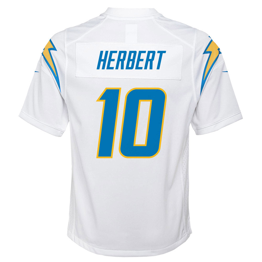 Youth Los Angeles Chargers Justin Herbert Team Game Jersey White